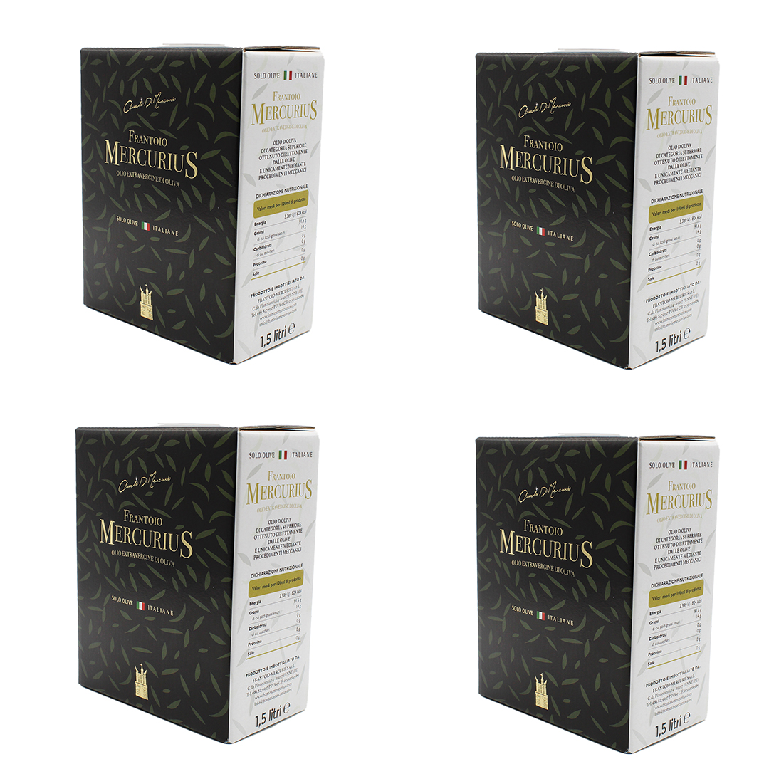 box 4 bag in box 1,5l olio extravergine di oliva evo